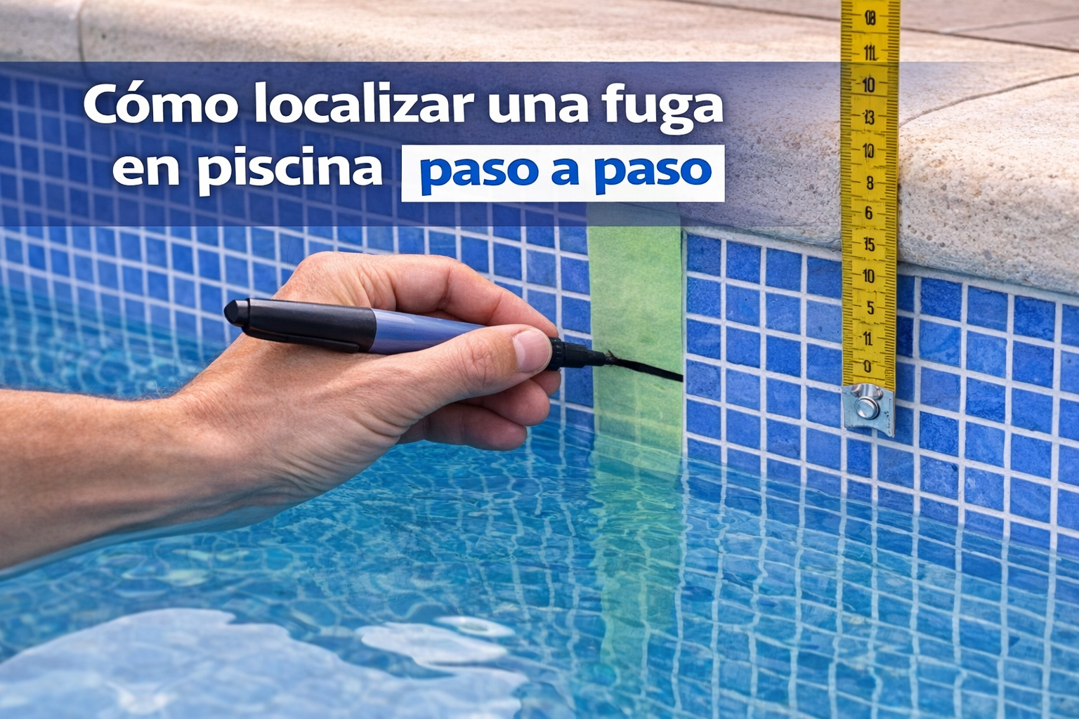 Cómo localizar una fuga en piscina paso a paso
