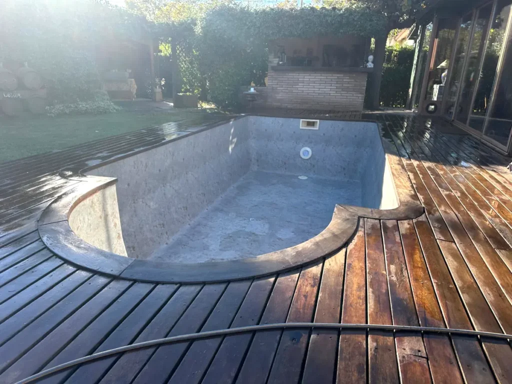 piscina reparada sin obra con lámina armada vaso terminado impermeabilizado