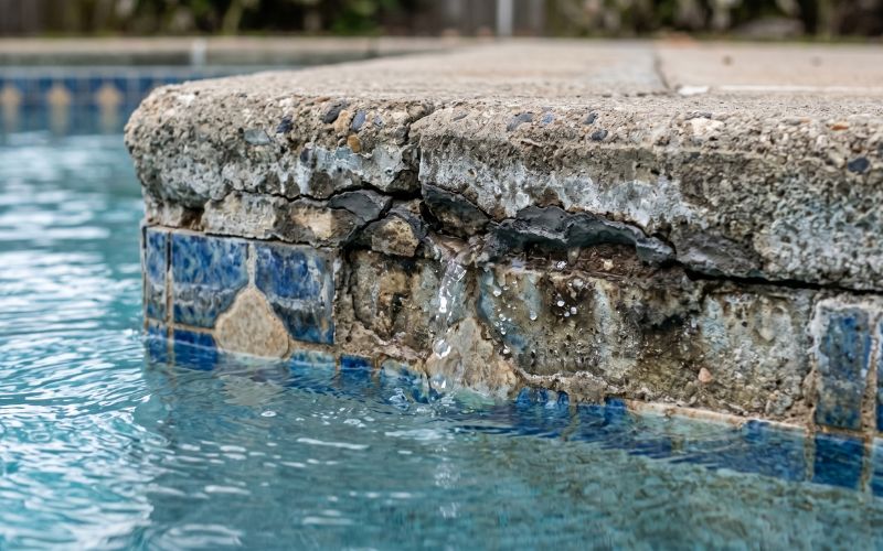 Fuga en junta de piscina: señales que podrían indicar un problema