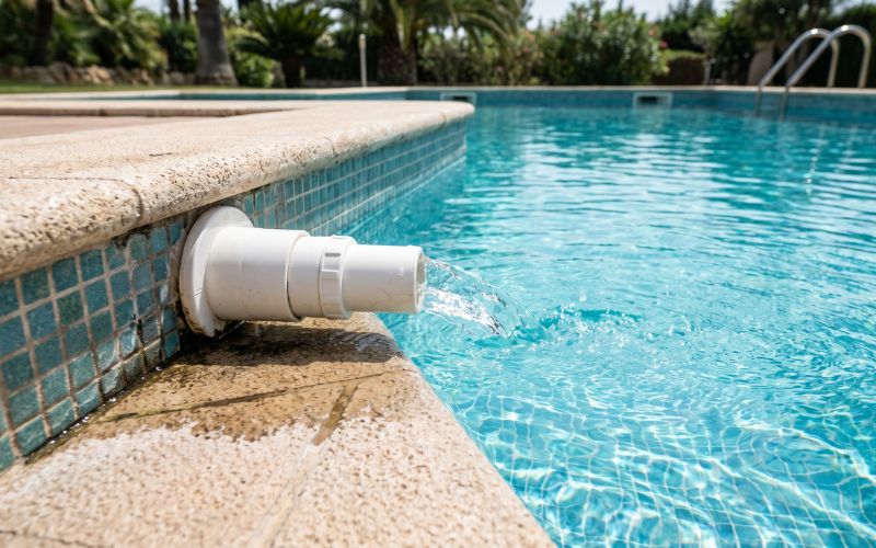 Piscina pierde agua por la boquilla de impulsión: causas y señales