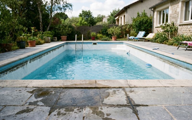 señales fuga oculta piscina agua