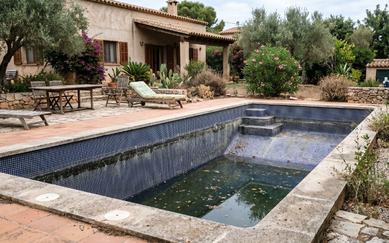 Piscina pierde agua con depuradora apagada