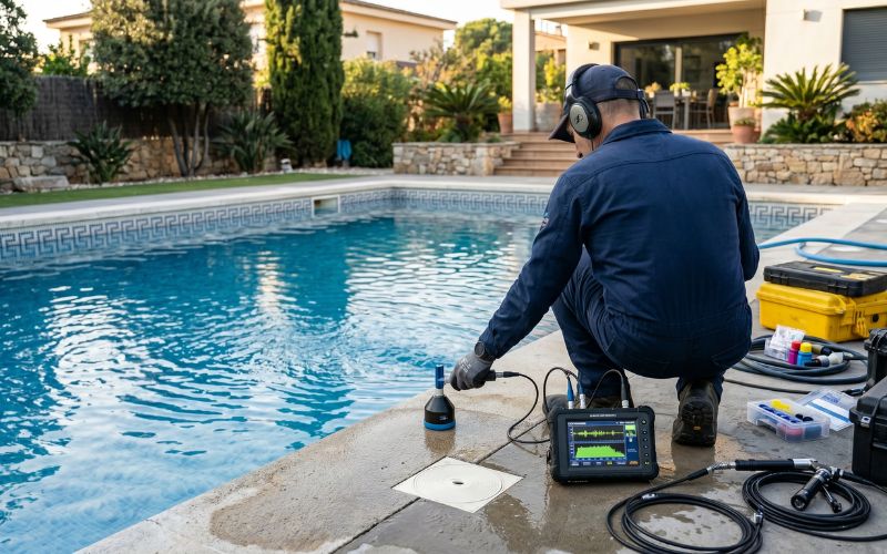 cómo reparar una fuga en piscina paso a paso
