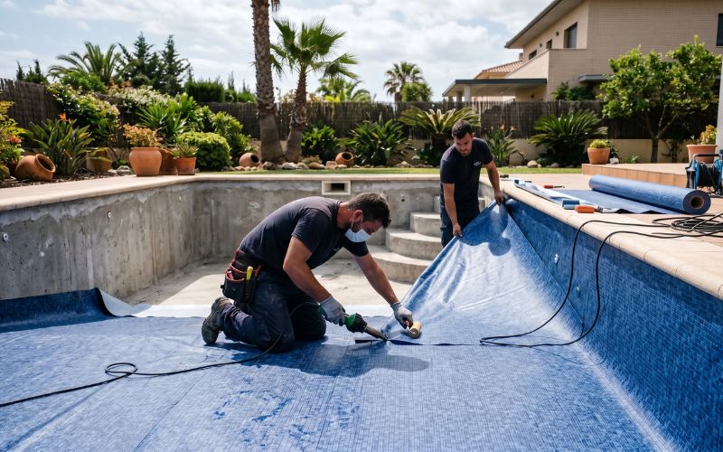 instalación de lámina armada para mejorar la estanqueidad