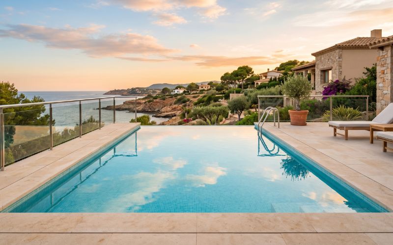 piscina residencial completamente reparada tras localizar una fuga